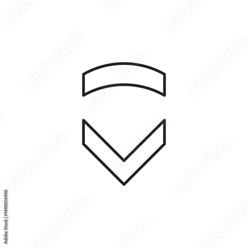 military rank badge icon. military rank badge Symbol sign for mobile concept and web design. Vector icon, Logo illustration, Vector graphics