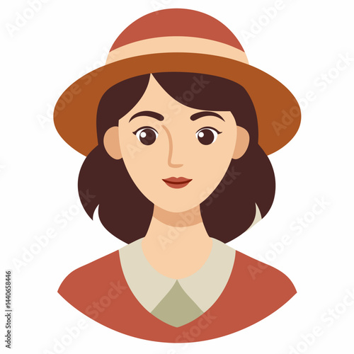 Pamela Hat on white background