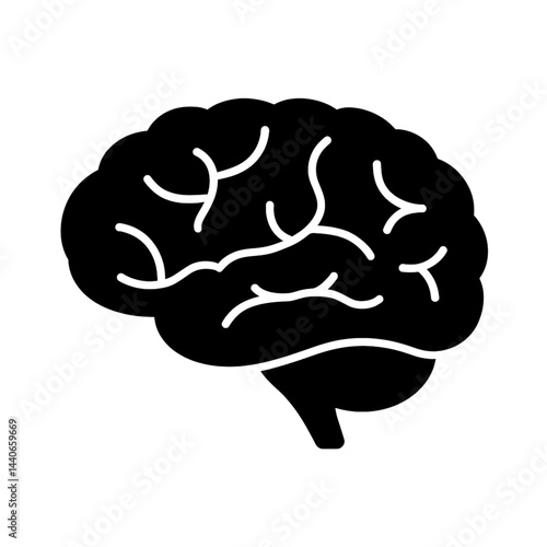 A silhouette of a brain