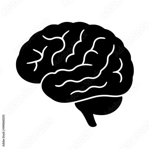 A silhouette of a brain