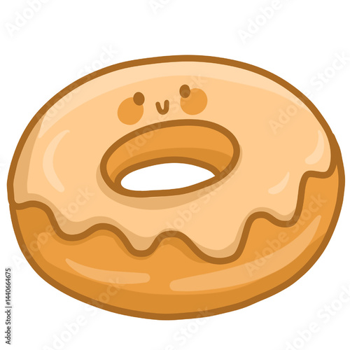 vector illustration of a cute donut