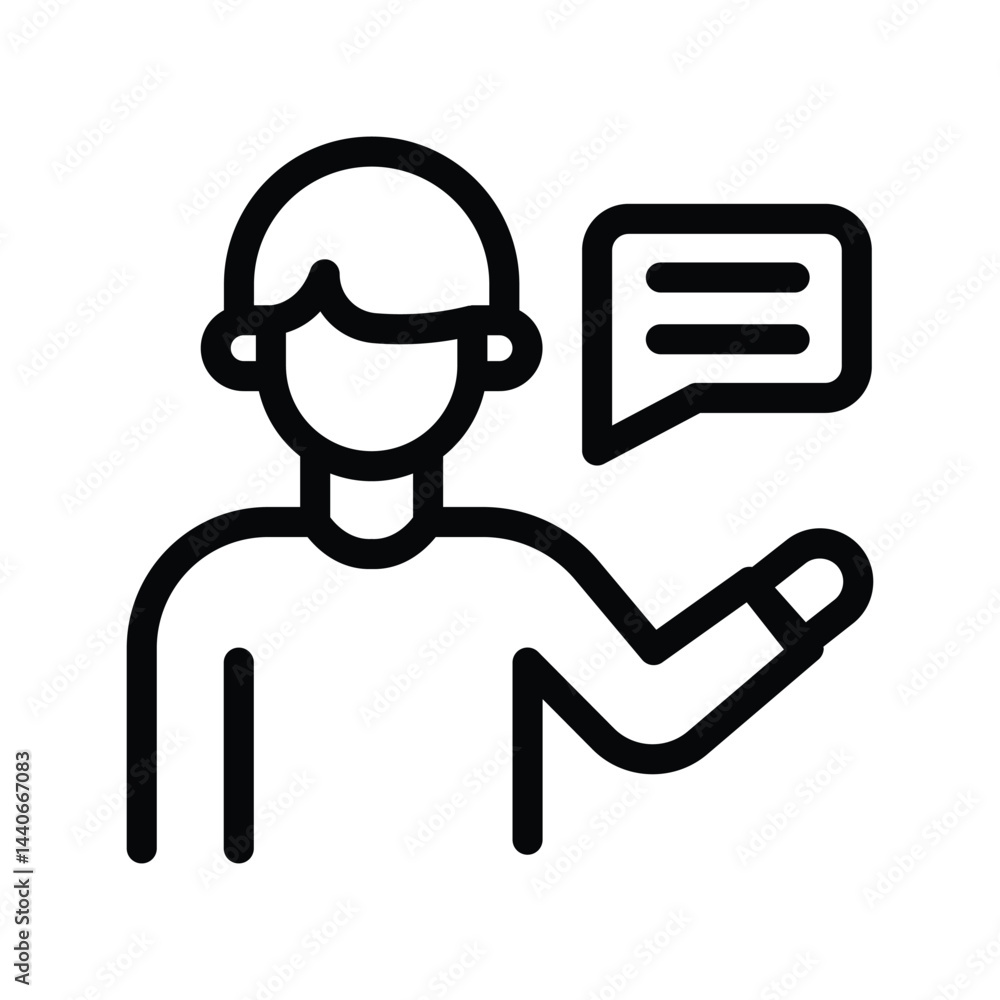 10 self introduction line icon illustration vector graphic.eps 10 self introduction line icon illustration vector graphic.eps