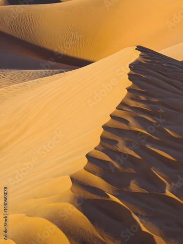Obraz na płótnie Smooth sand texture sculpted into soft waves by wind Close crop, natural minim w salonie
