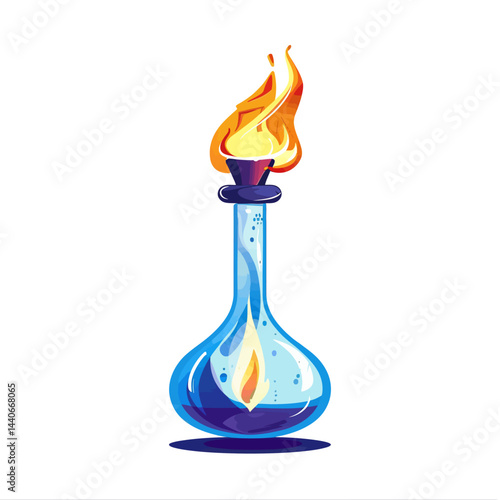 Bunsen burner illustration 