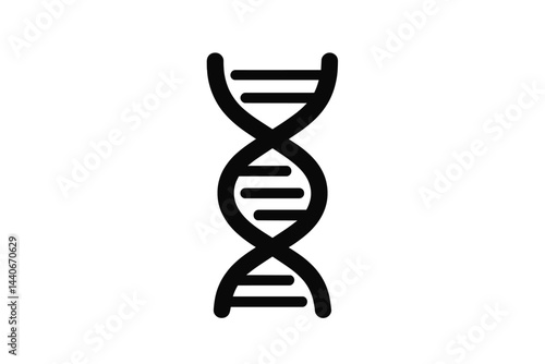 DNA double helix structure showcasing genetic information in a simplified design for educational purposes