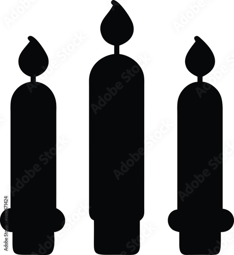 silhouette of waisak celebration candles simple on (1).eps