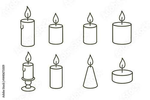 Candle designs with different shapes and styles for decoration and ambiance