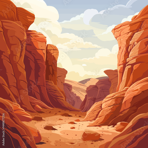 Canyon vector illustration 