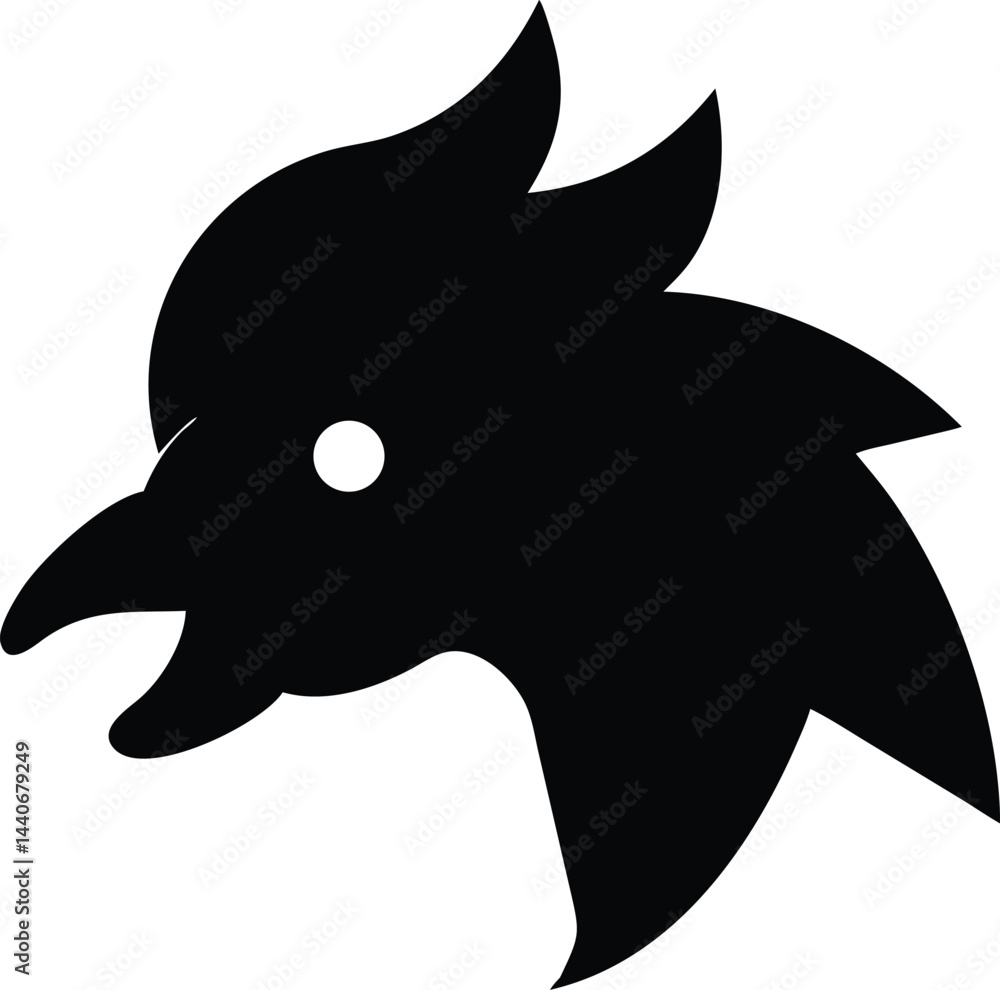 Fototapeta premium sharp chicken head logo silhouette (1).eps