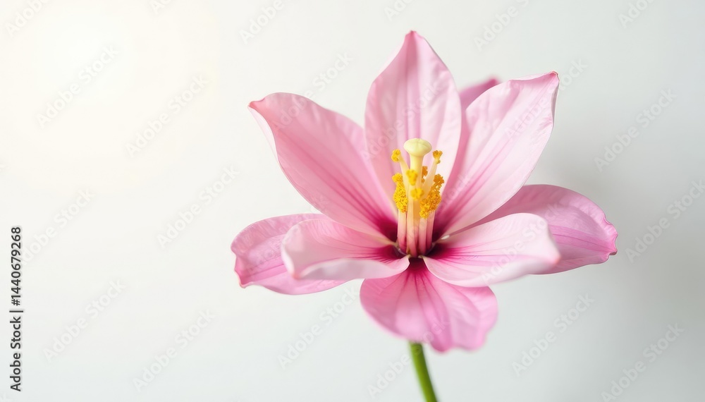 Isolated flower with soft focus on white background, soft focus, calm, natural Isolated flower with soft focus on white background, soft focus, calm, natural