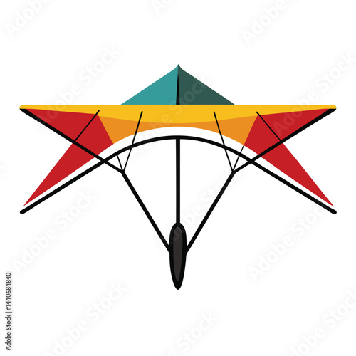 Hang glider icon isolated on white background