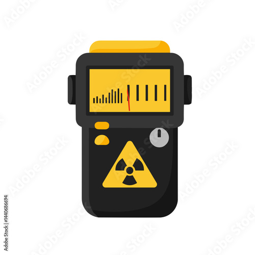 Radiation detection device icon for nuclear safety apps and environmental monitoring websites
