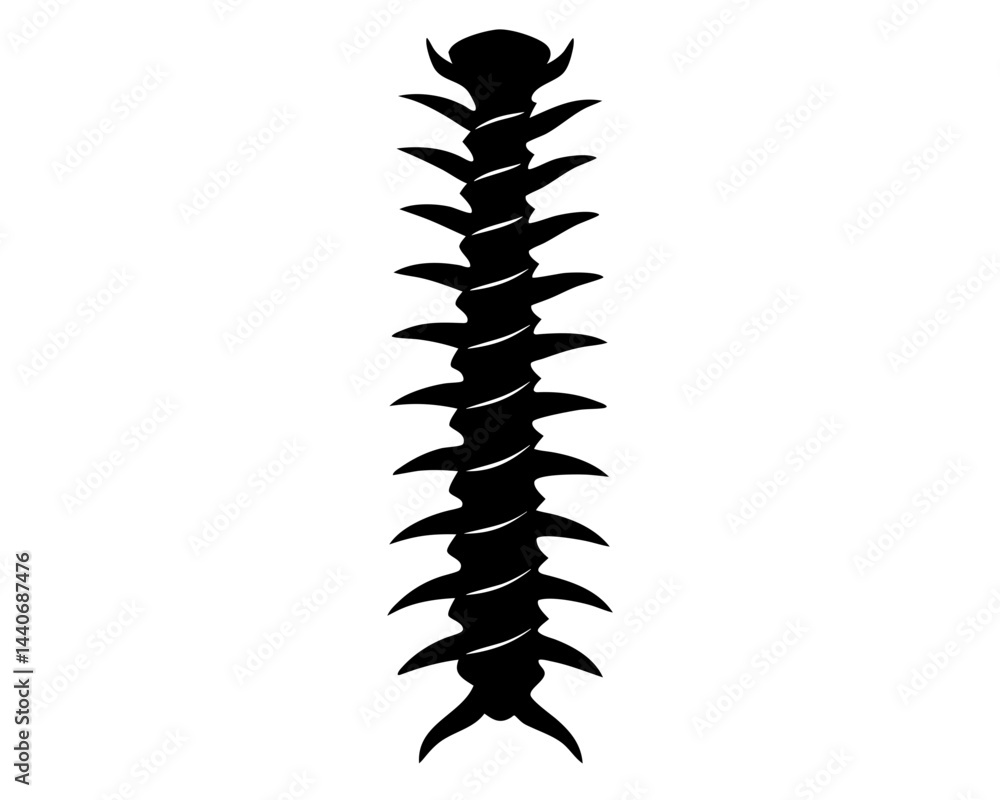 Obraz premium Spine Vector Illustration | Spine Silhouette SVG Design for Medical, Anatomy, Chiropractic, and Craft Projects