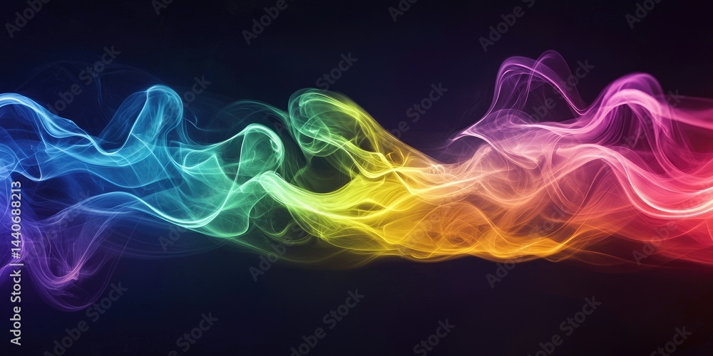 Smoky, atmospheric light refraction with dreamy rainbow tints. Smoky, atmospheric light refraction with dreamy rainbow tints.