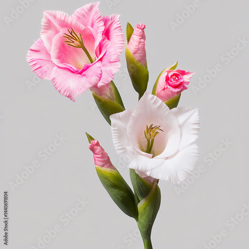 minimal gladiolus pastel shape,
