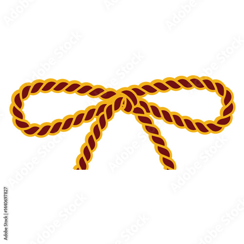 Tie of colourful rope, illustration vector