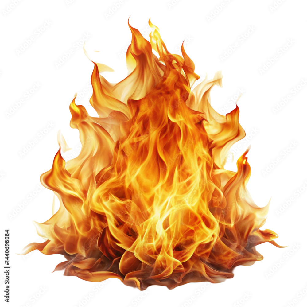 fire on a white background fire on a white background