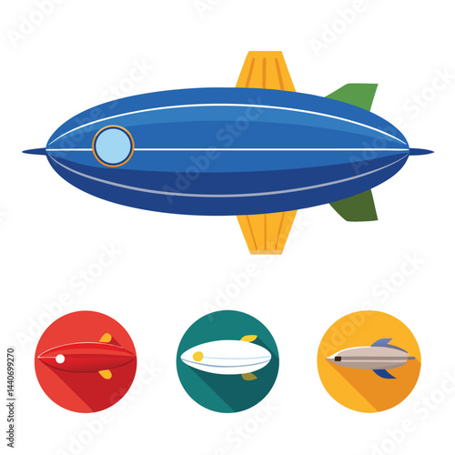 Zeppelin icon isolated on white background