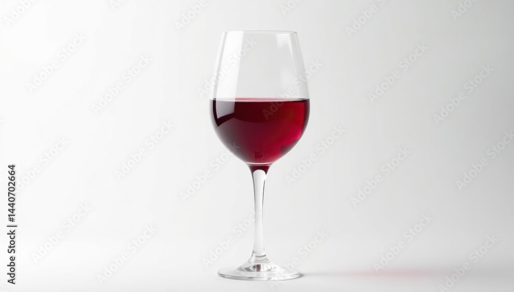 Single glass of red wine against bright white, clean background, Zinfandel, minimal Single glass of red wine against bright white, clean background, Zinfandel, minimal