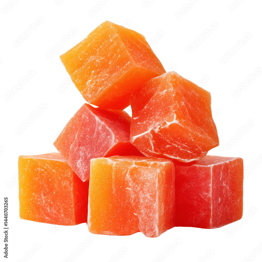 Dried papaya cube