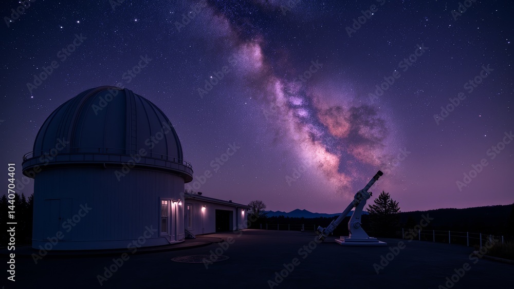 Mysterious style astronomical observatory starry sky image Mysterious style astronomical observatory starry sky image