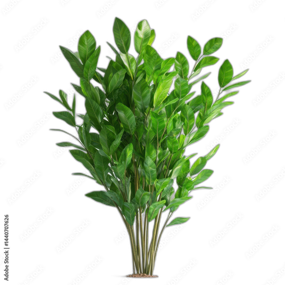 Potted plant with green leaves, isolated on transparent background. Potted plant with green leaves, isolated on transparent background.