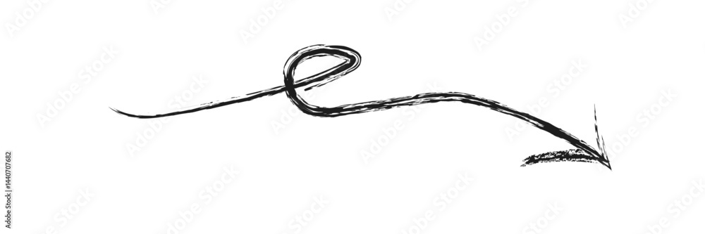 Handwritten Rotating Arrow Vector Black Handwritten Rotating Arrow Vector Black