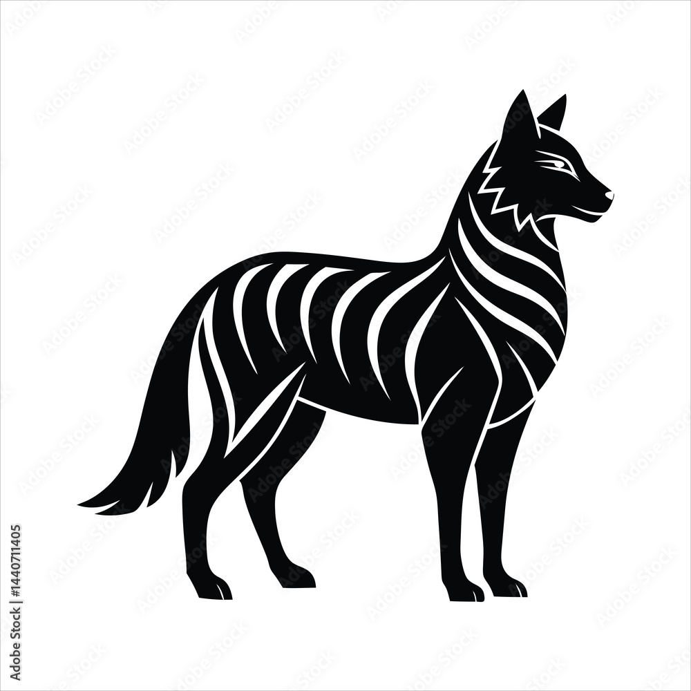 Gradient animal silhouette vector illustration. Gradient animal silhouette vector illustration.