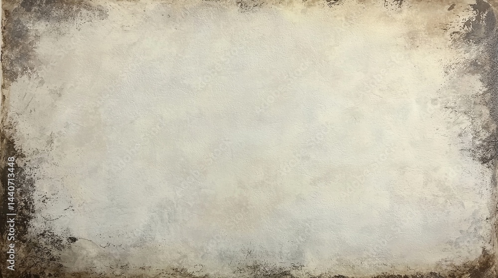 Naklejka premium Aged vintage paper texture with weathered edges and warm tones
