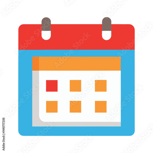 Simple calendar icon illustration appointment planning schedule organizer reminder symbol design