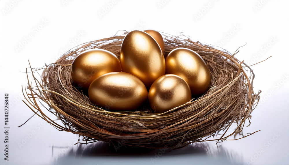 Fototapeta premium golden nest eggs