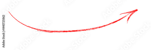 Handwritten rotating arrow vector red