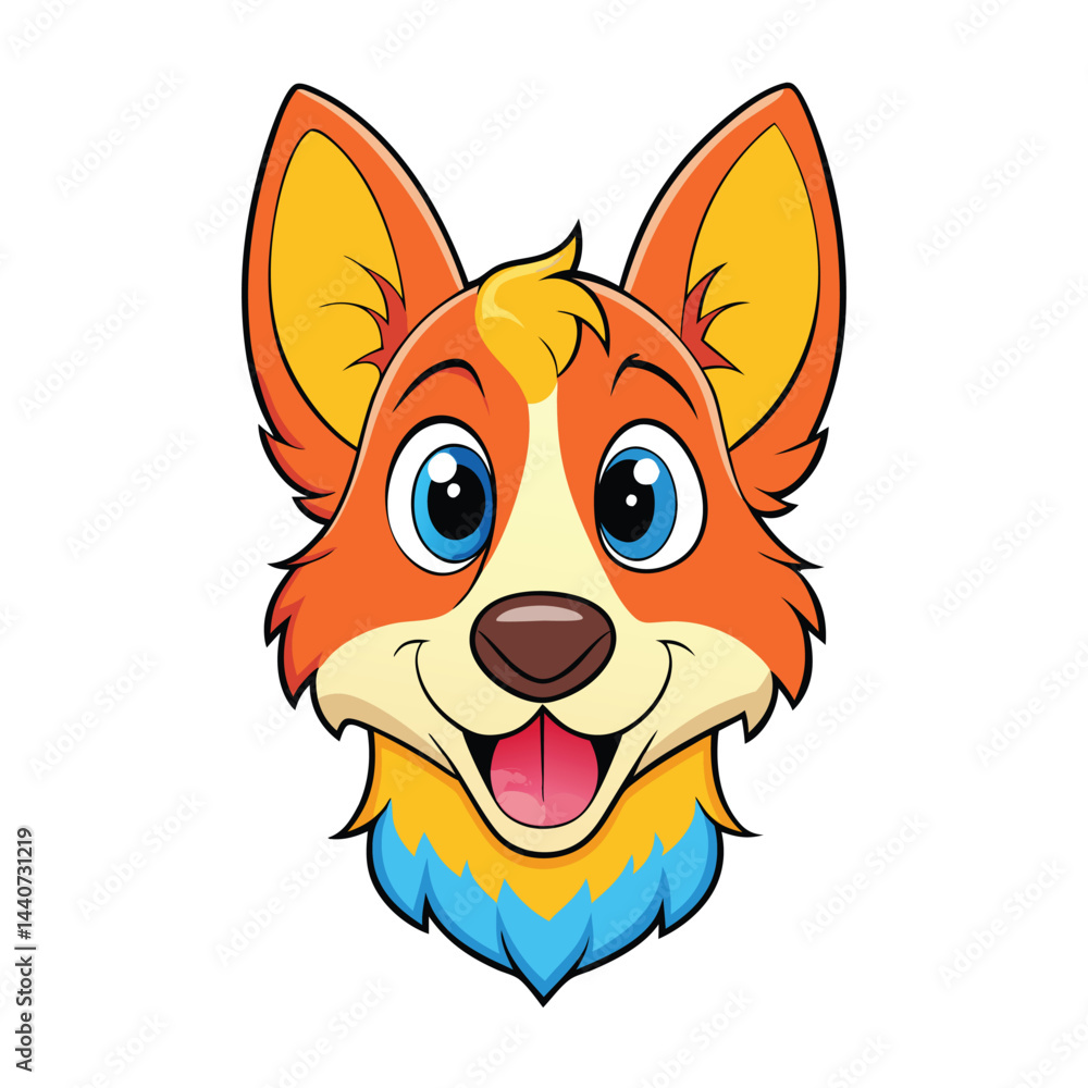 dog head vector logo design dog head vector logo design