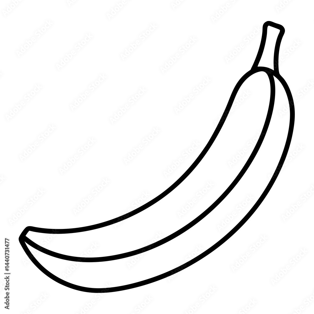 Food banana line art vector Food banana line art vector