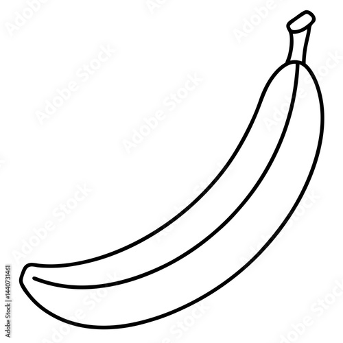 Food banana line art vector 