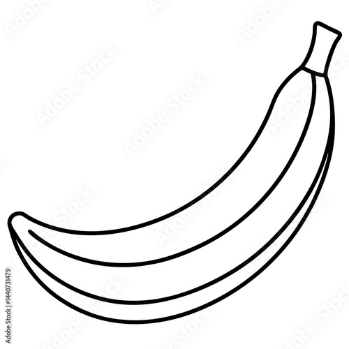 Food banana line art vector 
