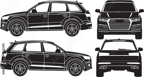 Car silhouettes - vector