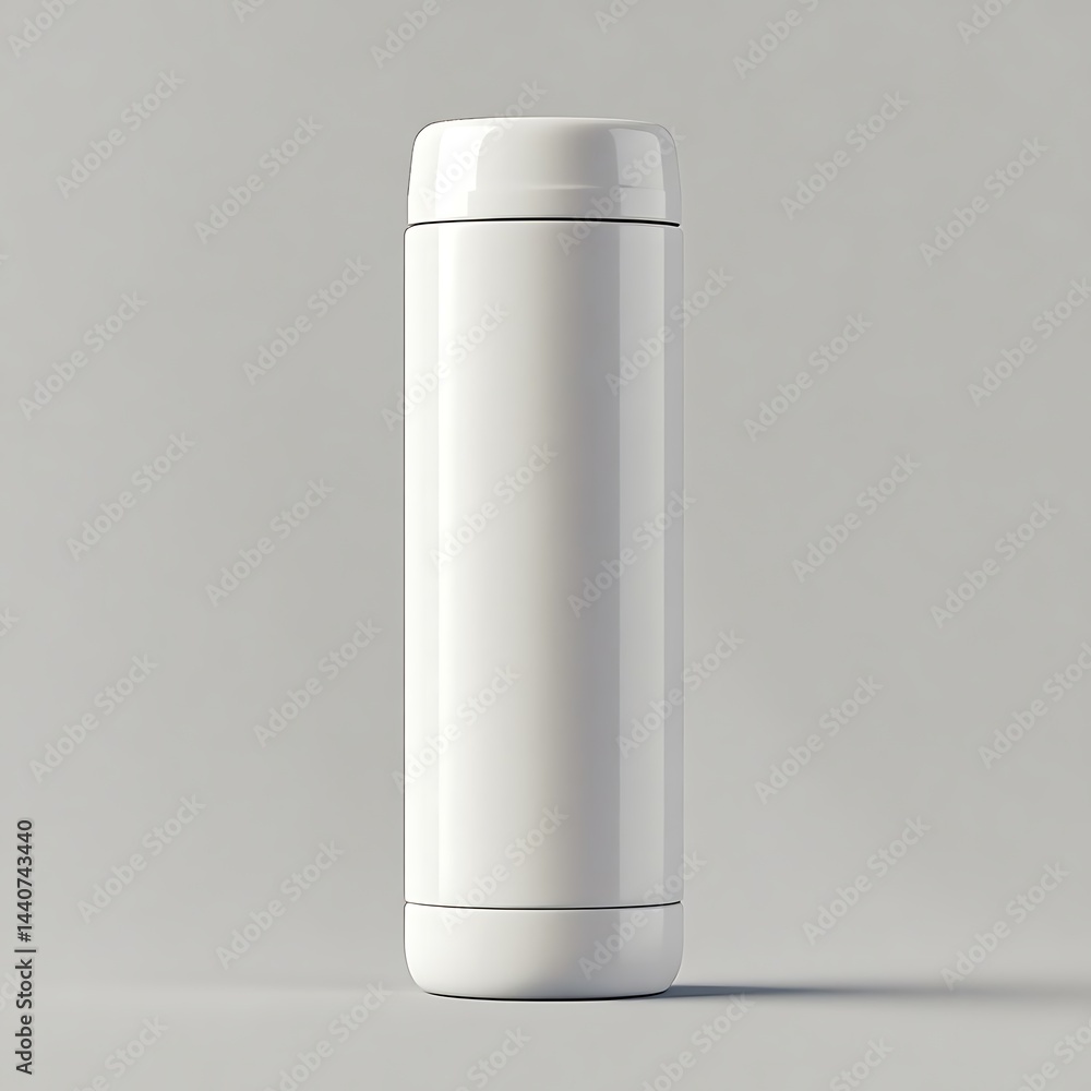White insulated bottle mockup. White insulated bottle mockup.