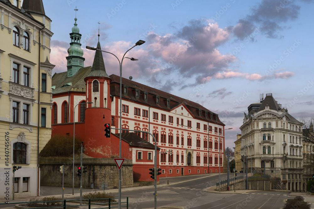 Cityscape of Liberec, Czech Republic: Reichenberg Castle (Zámek Liberec)