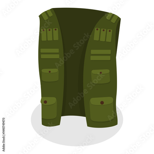 3D Isometric Flat Vector Illustration of Millitary Collection, Army Equipment. Item 15