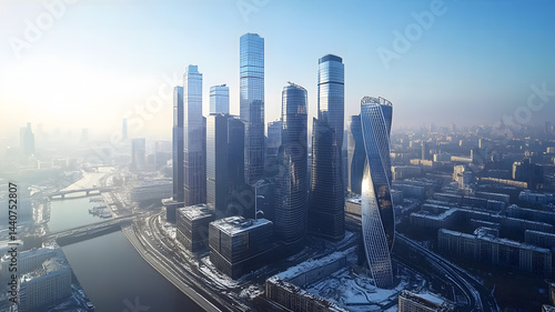 Drone view of city skyline background vertical aerial drone shoot of city drone view background aerial wide city wallpaper skyscraper banner highrise city aerial photo