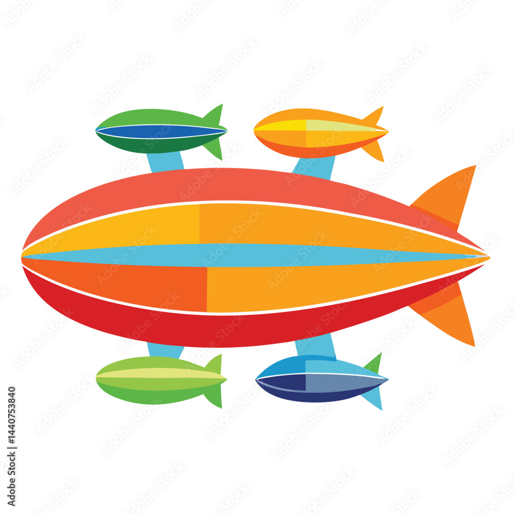 Blimp icon isolated on white background Blimp icon isolated on white background