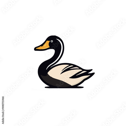 duck on white background