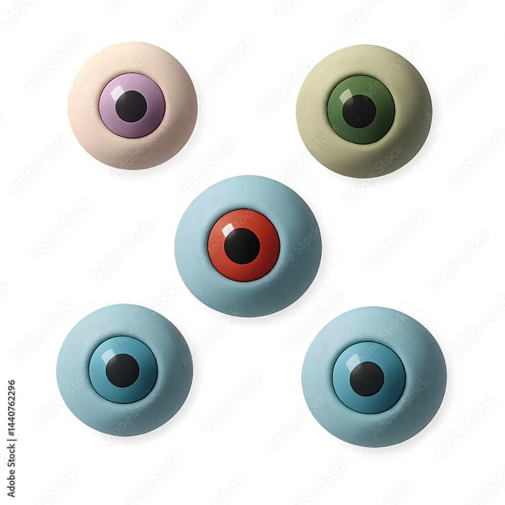 Floating Clay Eyeballs Isolated on Transparent Background for Halloween Floating Clay Eyeballs Isolated on Transparent Background for Halloween