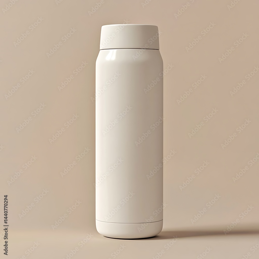 White insulated bottle with studio shot. White insulated bottle with studio shot.