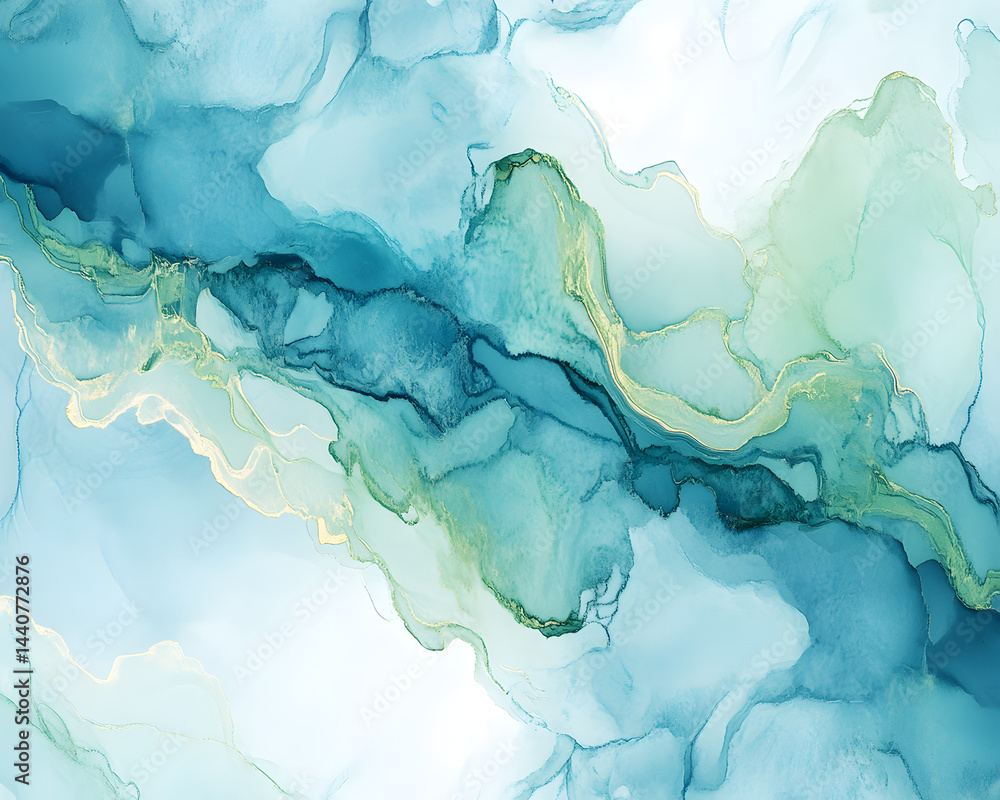Abstract Watercolor Art: A mesmerizing abstract composition featuring a blend of cool blue, turquoise, and subtle green hues, creating an ethereal and fluid aesthetic. Abstract Watercolor Art: A mesmerizing abstract composition featuring a blend of cool blue, turquoise, and subtle green hues, creating an ethereal and fluid aesthetic.