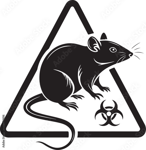 Rat poison bait Pest, Extermination, Black and White Vector Illustration, Sketch Drawing Line Linear Symbol Icon Engraving, Hand-drawn Isolated