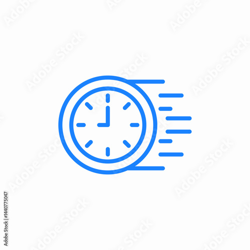 fast clock icon sign vector