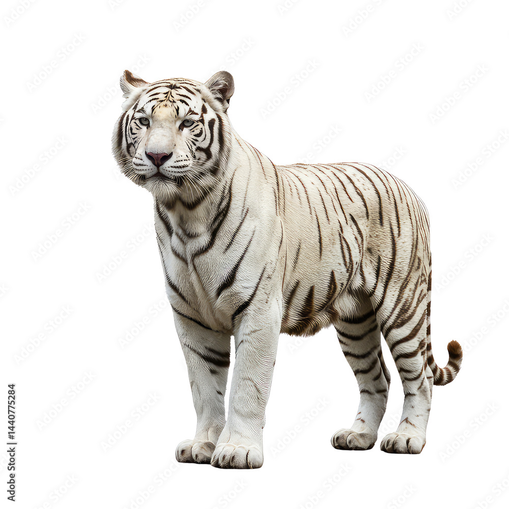 Obraz premium white tiger isolated on white background png