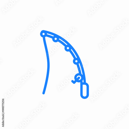 fishing rod icon sign vector